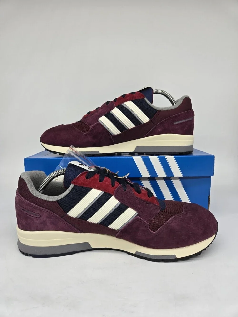 adidas Men's ZX 420 FZ0146 Maroon Collegiate Navy Shoes Size 11.5
